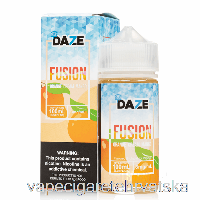 Vape Cigarete Ledena Krema Od Naranče Mango - 7 Daze Fusion - 100 Ml 3 Mg